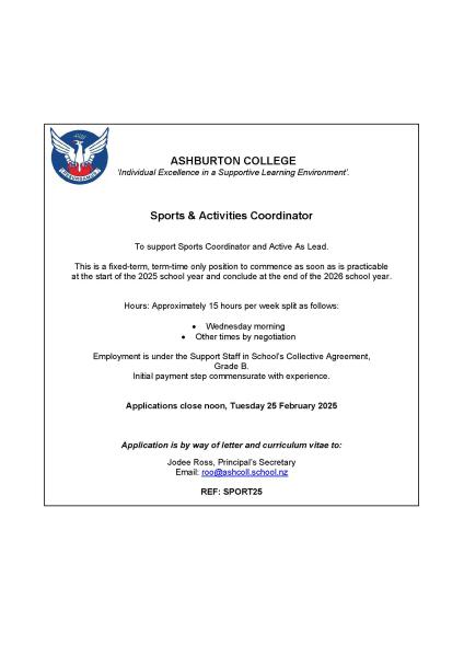 Sports & Activities Coordinator